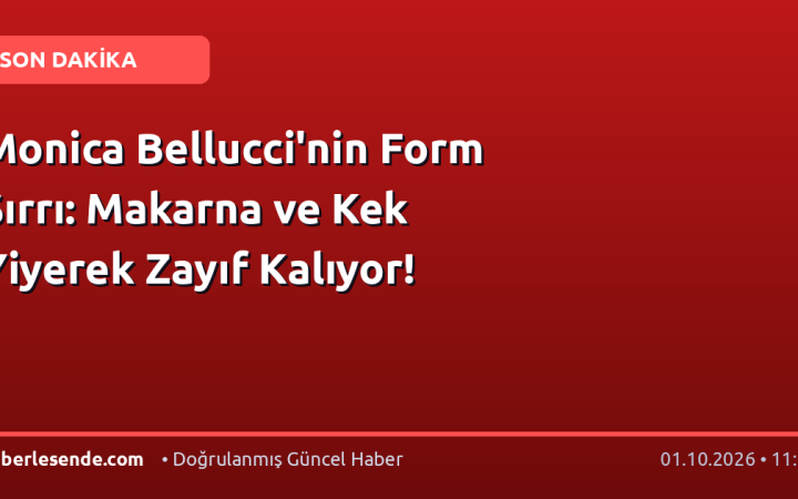 Monica Bellucci'nin Form Sırrı: Makarna ve Kek Yiyerek Zayıf Kalıyor!