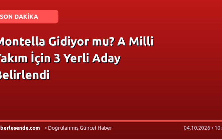 Montella Gidiyor mu? A Milli Takım İçin 3 Yerli Aday Belirlendi