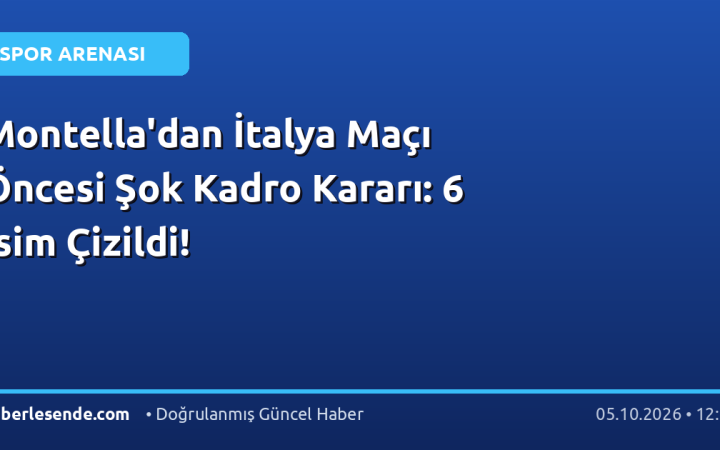 Montella'dan İtalya Maçı Öncesi Şok Kadro Kararı: 6 İsim Çizildi!