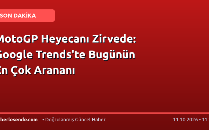 MotoGP Heyecanı Zirvede: Google Trends'te Bugünün En Çok Arananı