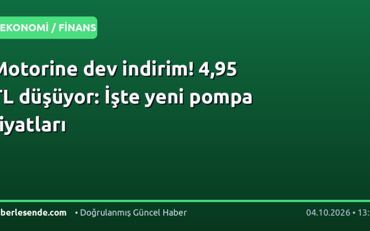 Motorine dev indirim! 4,95 TL düşüyor: İşte yeni pompa fiyatları