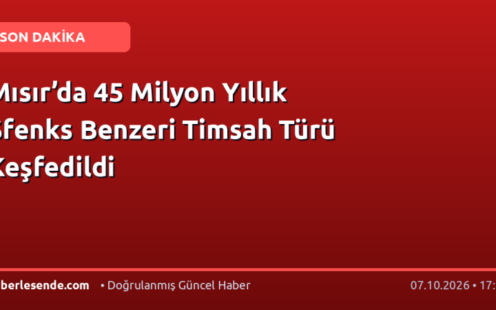 Mısır’da 45 Milyon Yıllık Sfenks Benzeri Timsah Türü Keşfedildi