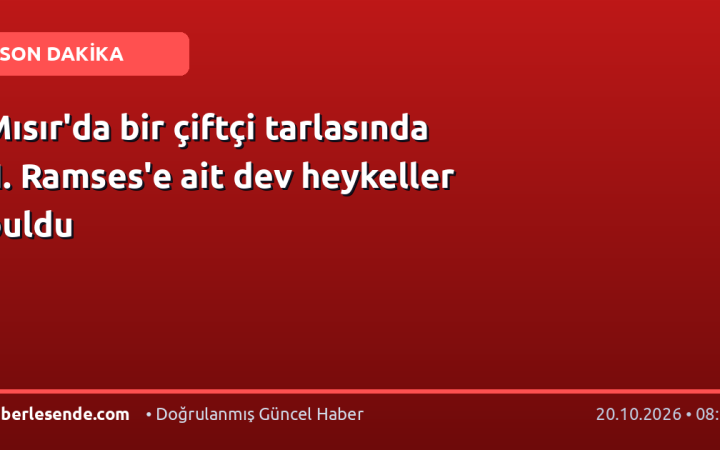 Mısır'da bir çiftçi tarlasında II. Ramses'e ait dev heykeller buldu
