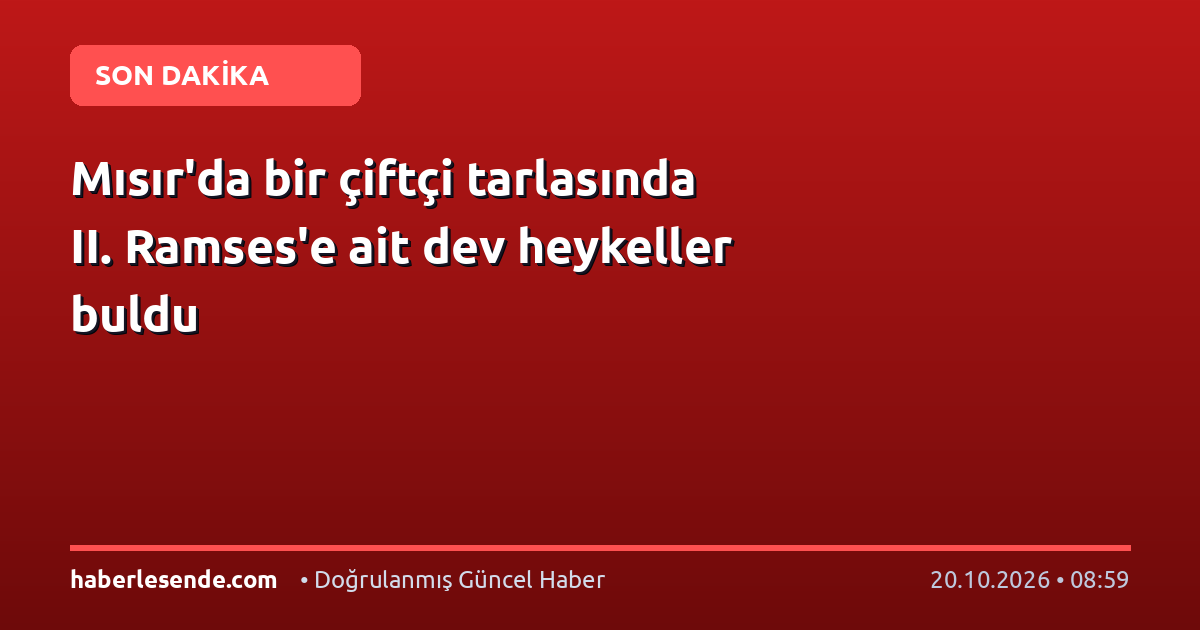 Mısır'da bir çiftçi tarlasında II. Ramses'e ait dev heykeller buldu