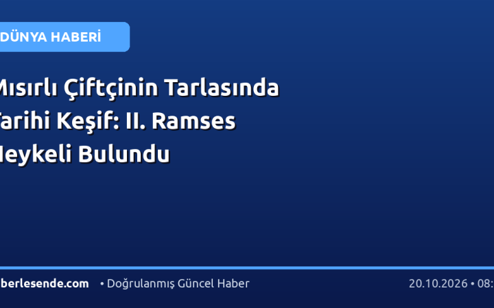 Mısırlı Çiftçinin Tarlasında Tarihi Keşif: II. Ramses Heykeli Bulundu