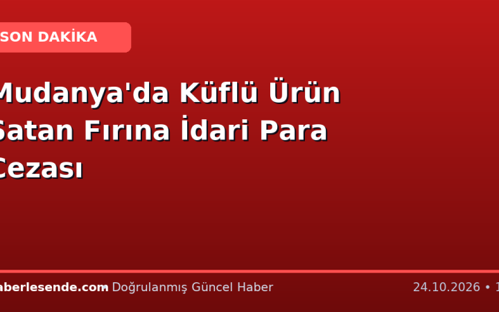 Mudanya'da Küflü Ürün Satan Fırına İdari Para Cezası