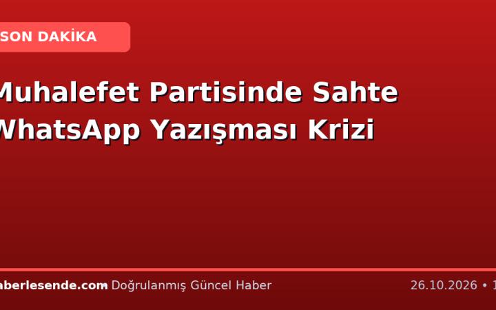Muhalefet Partisinde Sahte WhatsApp Yazışması Krizi