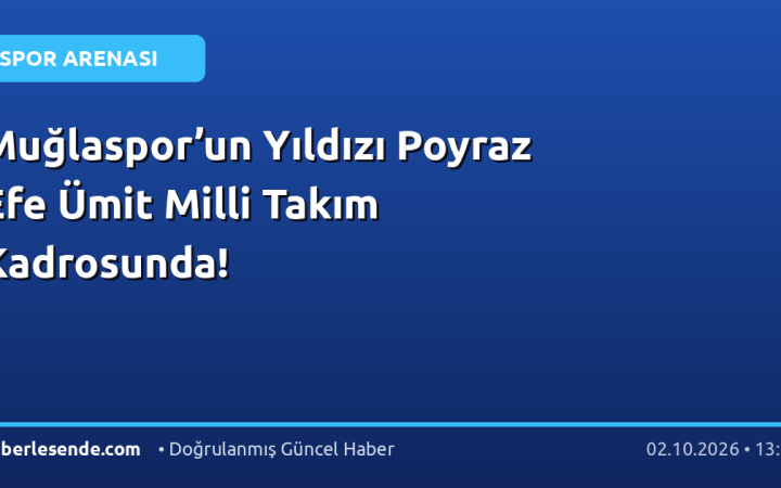 Muğlaspor’un Yıldızı Poyraz Efe Ümit Milli Takım Kadrosunda!
