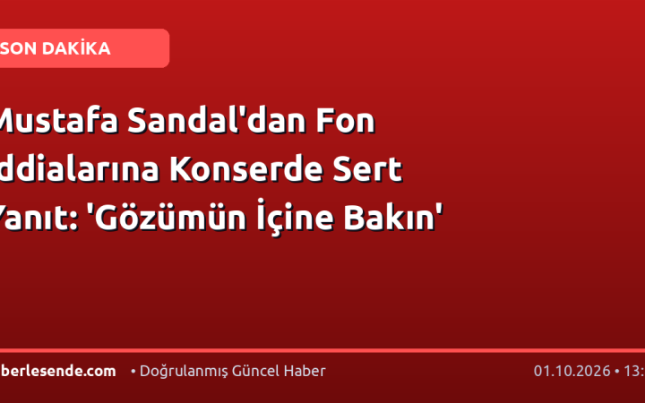 Mustafa Sandal'dan Fon İddialarına Konserde Sert Yanıt: 'Gözümün İçine Bakın'
