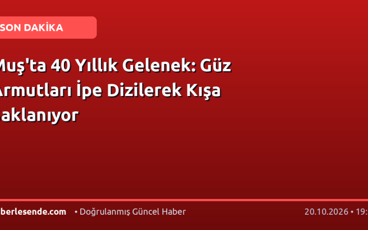 Muş'ta 40 Yıllık Gelenek: Güz Armutları İpe Dizilerek Kışa Saklanıyor