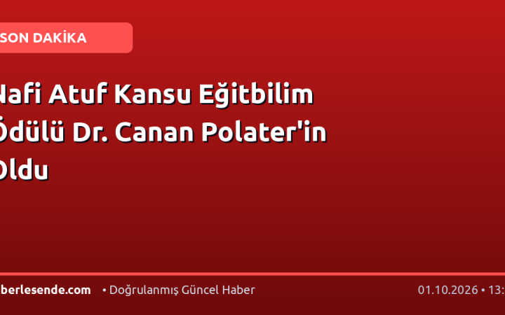 Nafi Atuf Kansu Eğitbilim Ödülü Dr. Canan Polater'in Oldu