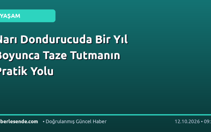 Narı Dondurucuda Bir Yıl Boyunca Taze Tutmanın Pratik Yolu