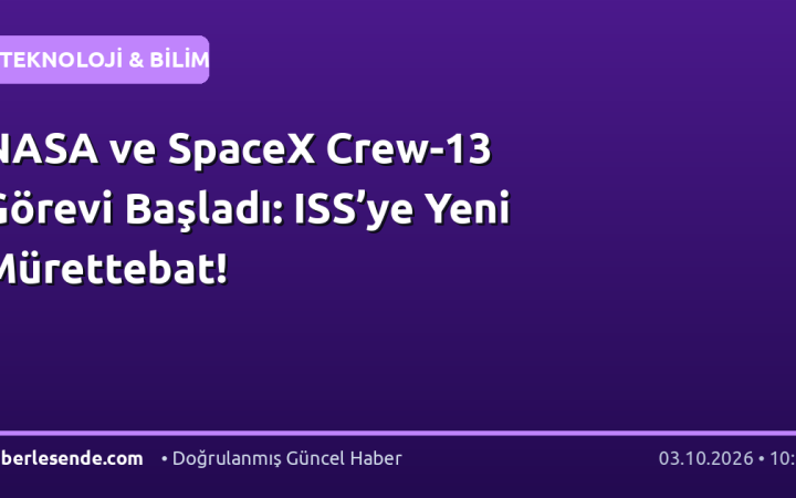 NASA ve SpaceX Crew-13 Görevi Başladı: ISS’ye Yeni Mürettebat!