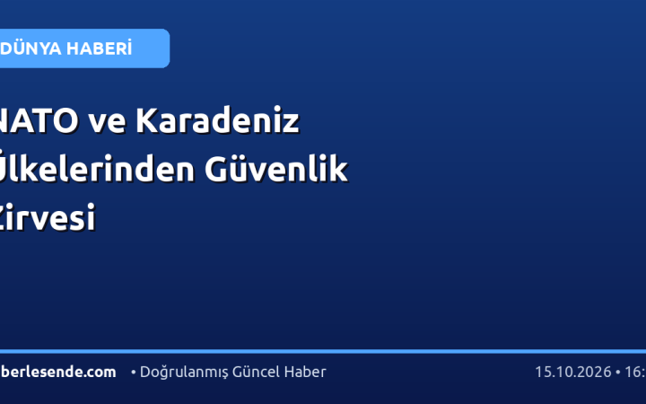 NATO ve Karadeniz Ülkelerinden Güvenlik Zirvesi