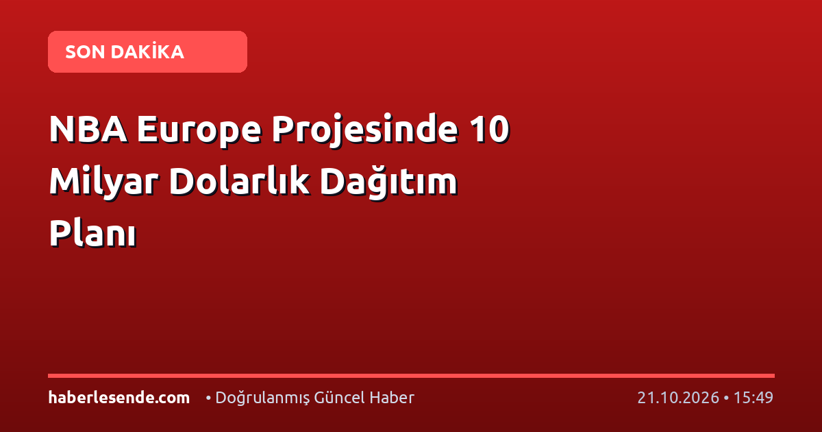 NBA Europe Projesinde 10 Milyar Dolarlık Dağıtım Planı