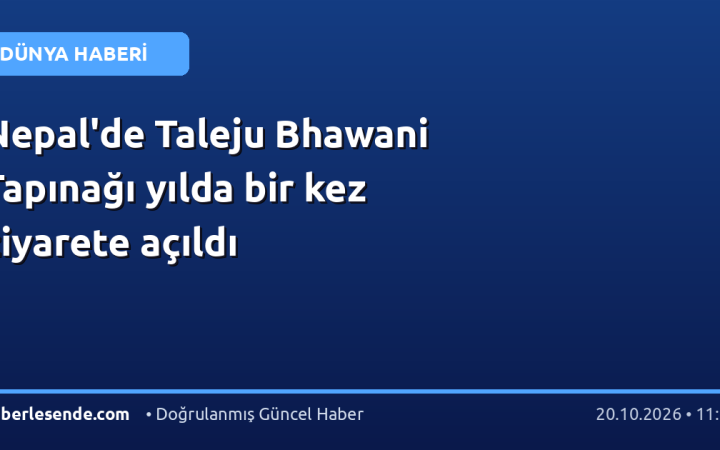 Nepal'de Taleju Bhawani Tapınağı yılda bir kez ziyarete açıldı