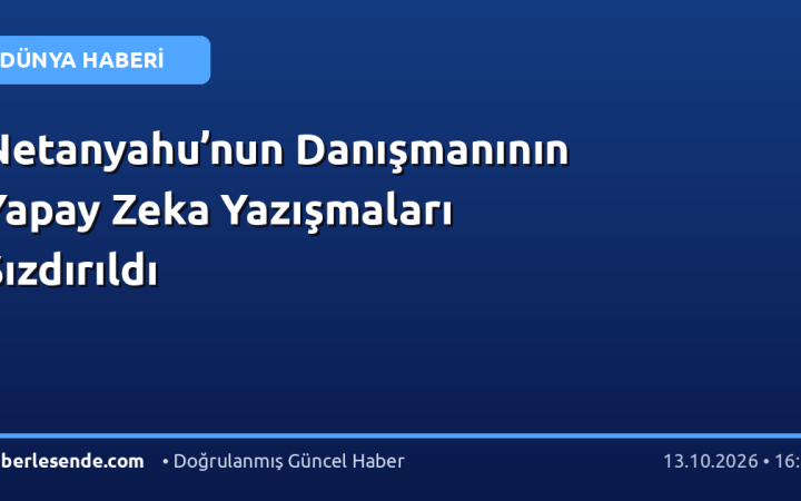 Netanyahu’nun Danışmanının Yapay Zeka Yazışmaları Sızdırıldı