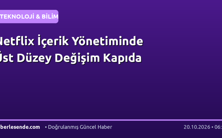 Netflix İçerik Yönetiminde Üst Düzey Değişim Kapıda