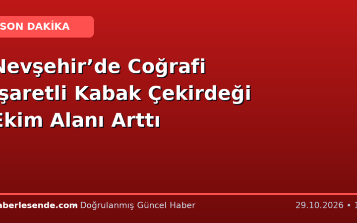 Nevşehir’de Coğrafi İşaretli Kabak Çekirdeği Ekim Alanı Arttı