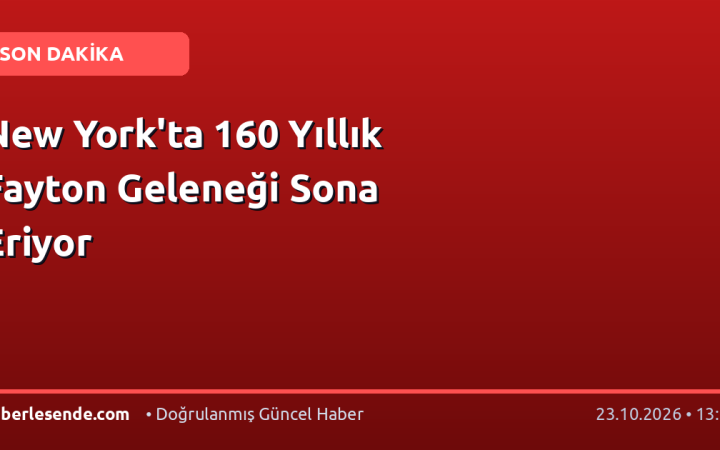 New York'ta 160 Yıllık Fayton Geleneği Sona Eriyor