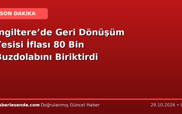 İngiltere’de Geri Dönüşüm Tesisi İflası 80 Bin Buzdolabını Biriktirdi