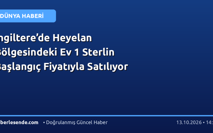 İngiltere’de Heyelan Bölgesindeki Ev 1 Sterlin Başlangıç Fiyatıyla Satılıyor