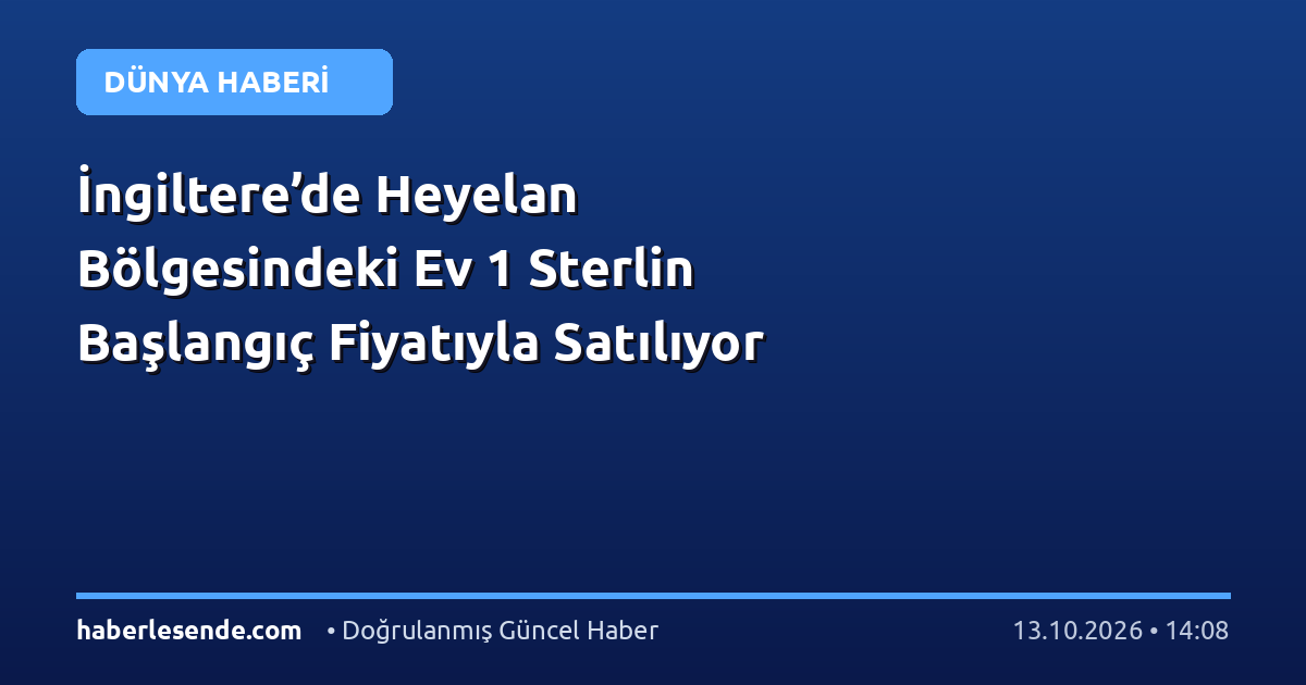 İngiltere’de Heyelan Bölgesindeki Ev 1 Sterlin Başlangıç Fiyatıyla Satılıyor