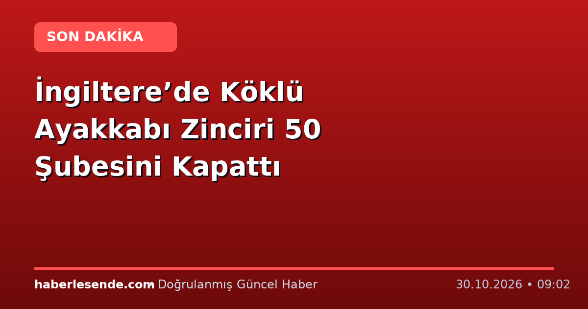İngiltere’de Köklü Ayakkabı Zinciri 50 Şubesini Kapattı
