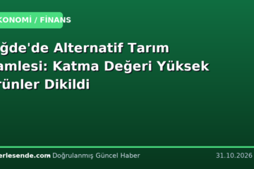 Niğde'de Alternatif Tarım Hamlesi: Katma Değeri Yüksek Ürünler Dikildi