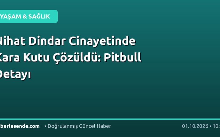 Nihat Dindar Cinayetinde Kara Kutu Çözüldü: Pitbull Detayı