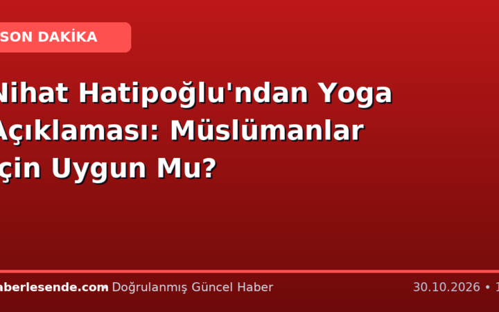 Nihat Hatipoğlu'ndan Yoga Açıklaması: Müslümanlar İçin Uygun Mu?