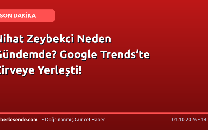 Nihat Zeybekci Neden Gündemde? Google Trends’te Zirveye Yerleşti!