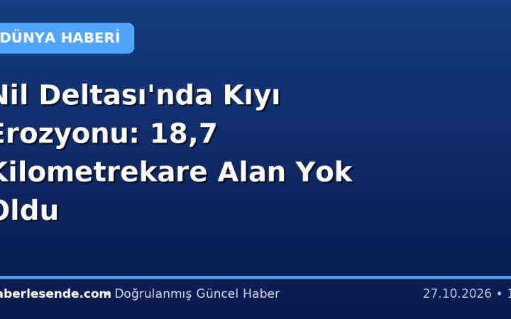 Nil Deltası'nda Kıyı Erozyonu: 18,7 Kilometrekare Alan Yok Oldu