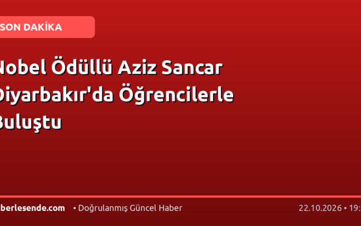 Nobel Ödüllü Aziz Sancar Diyarbakır'da Öğrencilerle Buluştu
