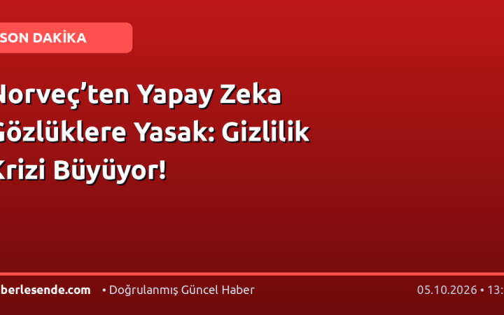 Norveç’ten Yapay Zeka Gözlüklere Yasak: Gizlilik Krizi Büyüyor!