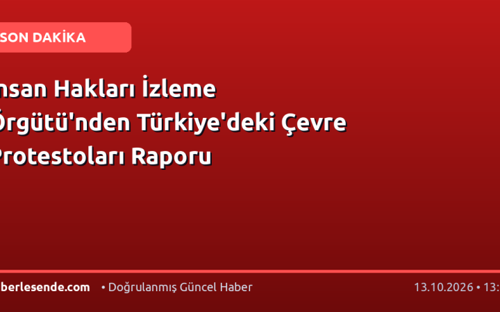 İnsan Hakları İzleme Örgütü'nden Türkiye'deki Çevre Protestoları Raporu