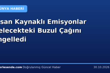 İnsan Kaynaklı Emisyonlar Gelecekteki Buzul Çağını Engelledi