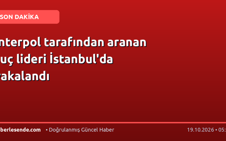İnterpol tarafından aranan suç lideri İstanbul'da yakalandı
