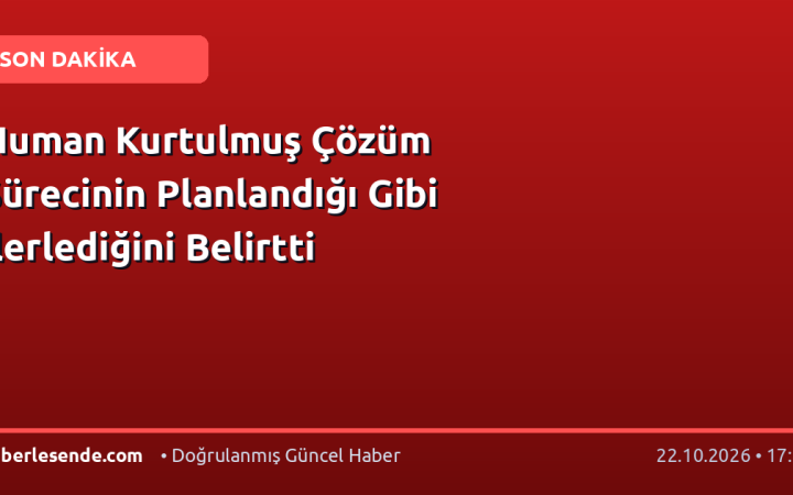 Numan Kurtulmuş Çözüm Sürecinin Planlandığı Gibi İlerlediğini Belirtti