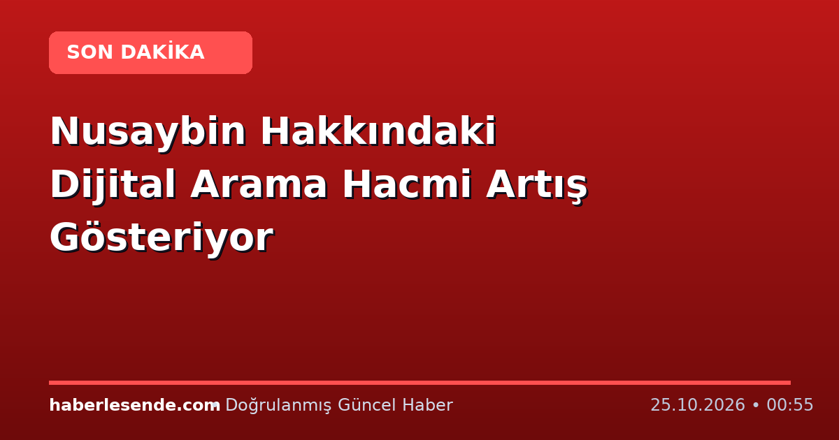 Nusaybin Hakkındaki Dijital Arama Hacmi Artış Gösteriyor