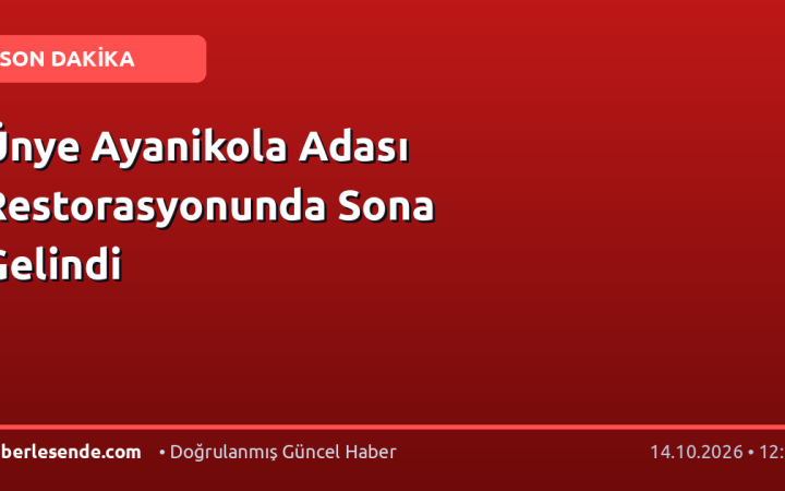 Ünye Ayanikola Adası Restorasyonunda Sona Gelindi