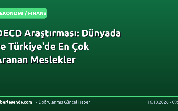 OECD Araştırması: Dünyada ve Türkiye'de En Çok Aranan Meslekler