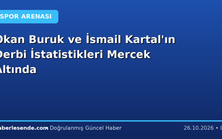 Okan Buruk ve İsmail Kartal'ın Derbi İstatistikleri Mercek Altında