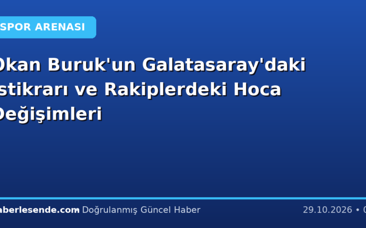 Okan Buruk'un Galatasaray'daki İstikrarı ve Rakiplerdeki Hoca Değişimleri