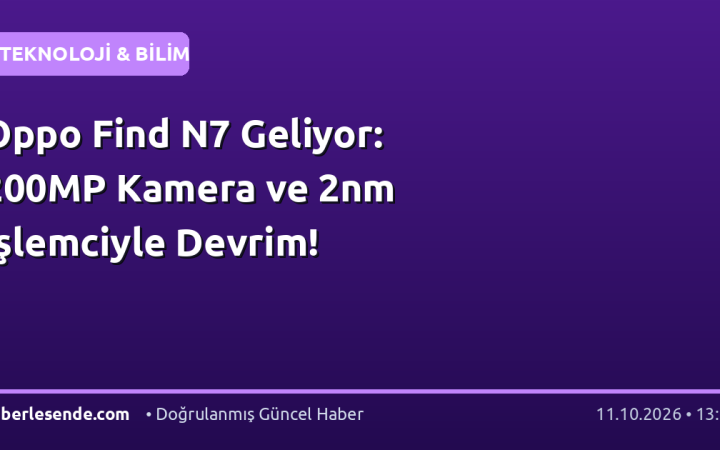 Oppo Find N7 Geliyor: 200MP Kamera ve 2nm İşlemciyle Devrim!