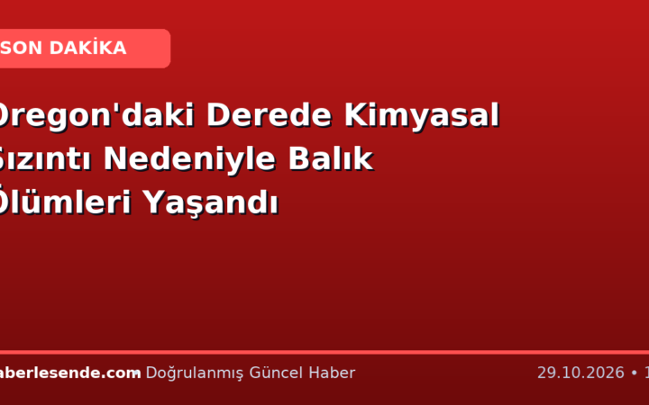 Oregon'daki Derede Kimyasal Sızıntı Nedeniyle Balık Ölümleri Yaşandı