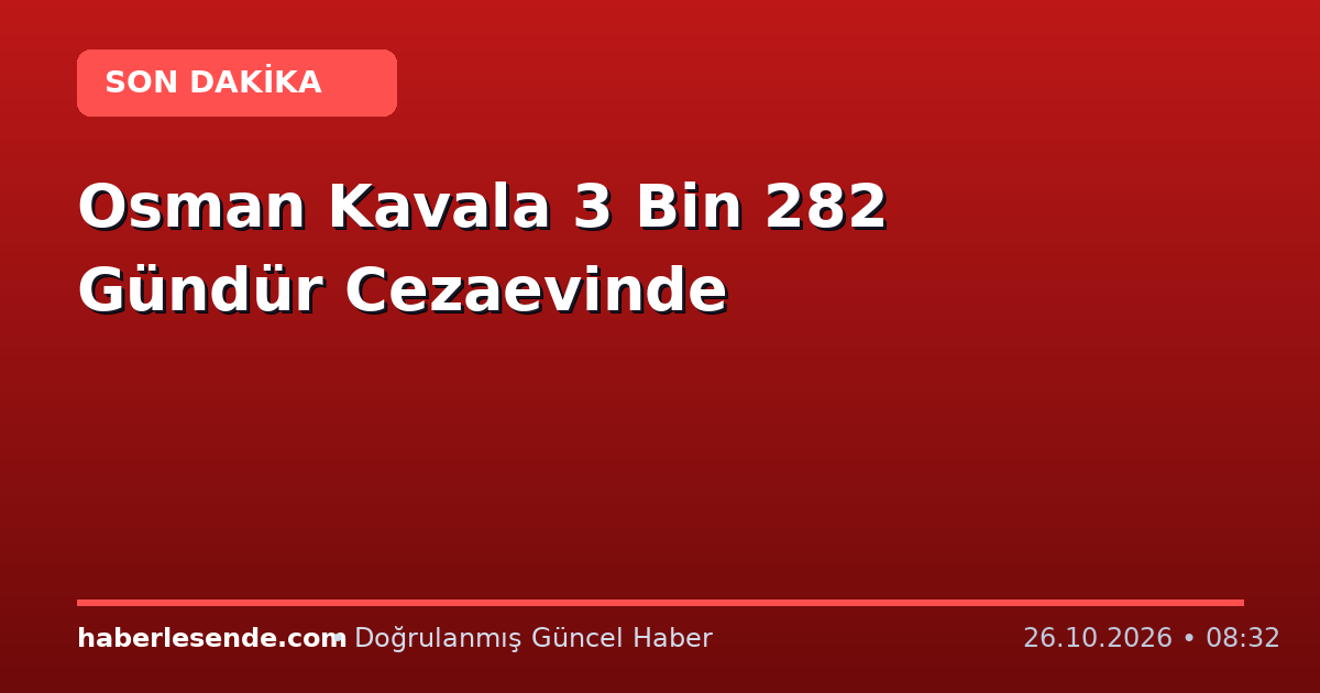 Osman Kavala 3 Bin 282 Gündür Cezaevinde