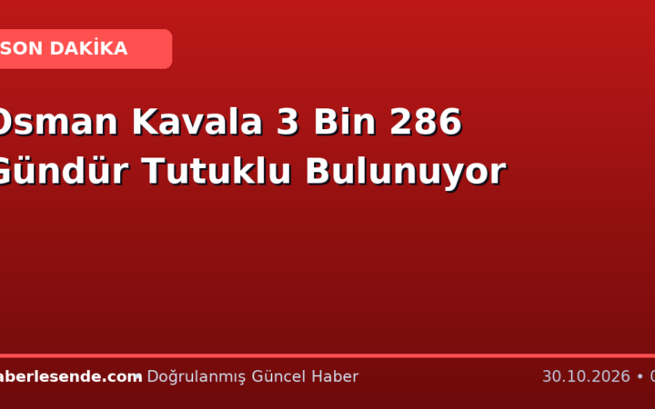 Osman Kavala 3 Bin 286 Gündür Tutuklu Bulunuyor