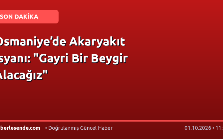 Osmaniye’de Akaryakıt İsyanı: "Gayri Bir Beygir Alacağız"