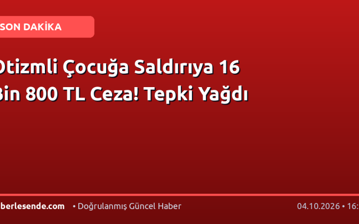 Otizmli Çocuğa Saldırıya 16 Bin 800 TL Ceza! Tepki Yağdı